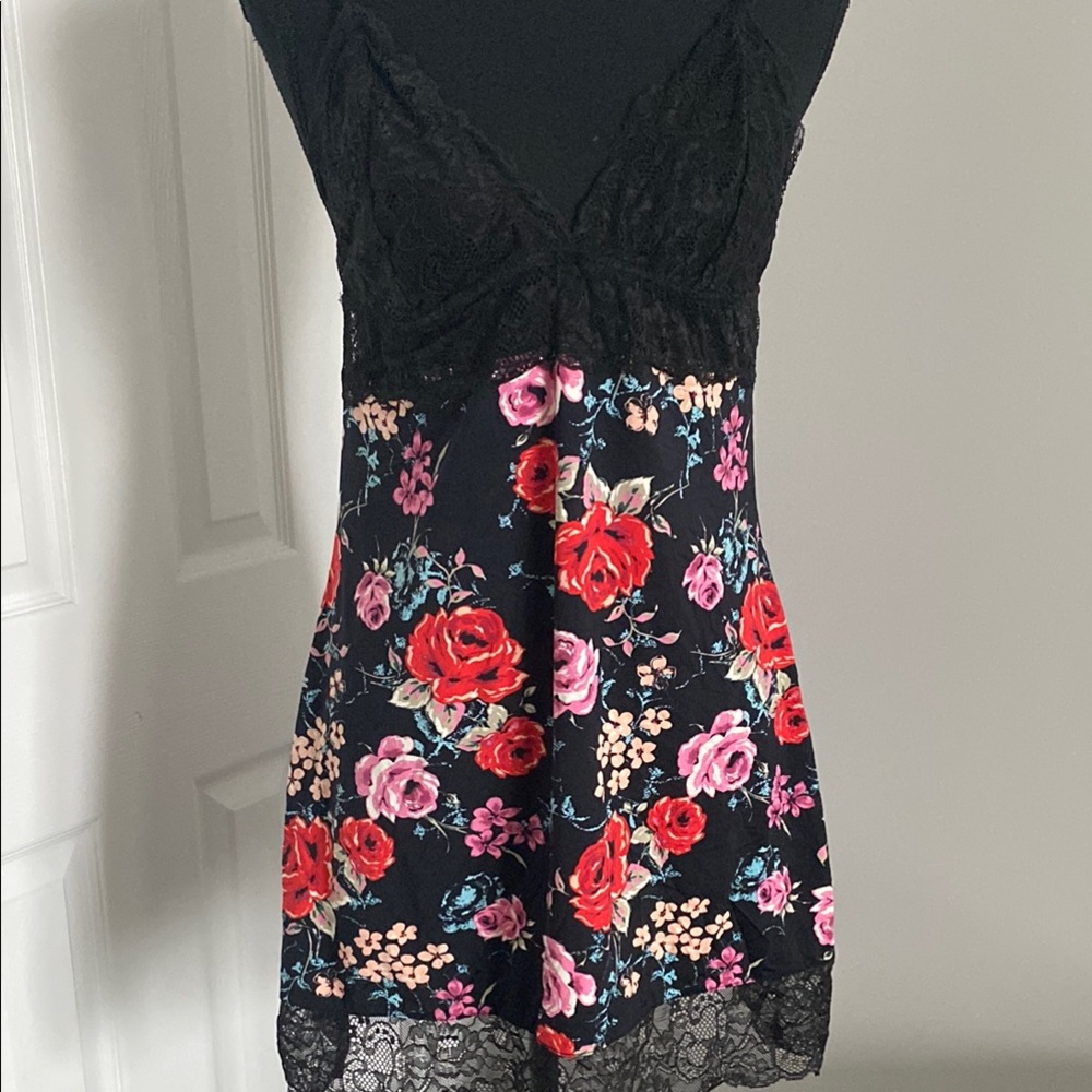Floral Lace Trim Sleepwear